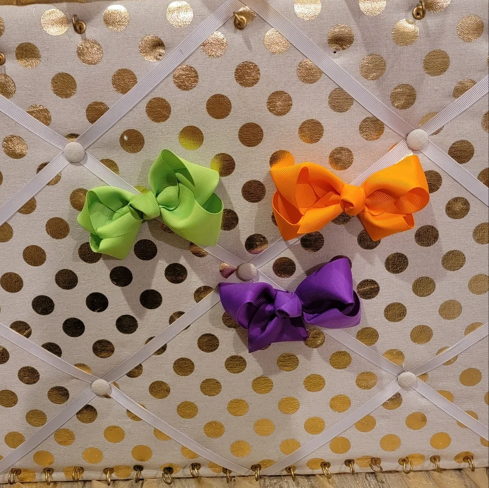 Girls 3 Pack Hair Bow Clips